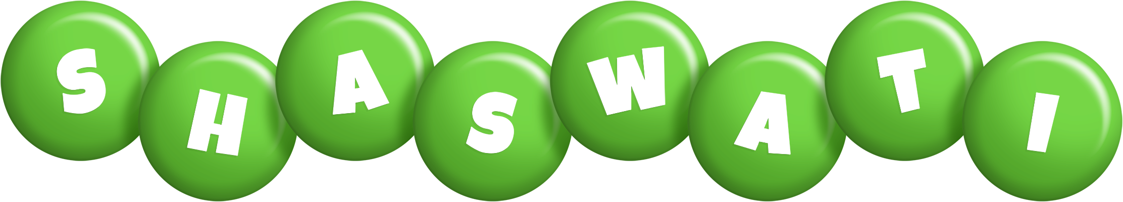 Shaswati candy-green logo