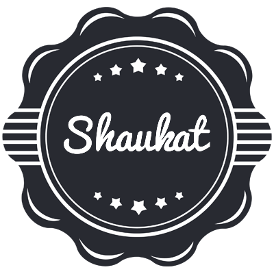 Shaukat badge logo