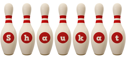 Shaukat bowling-pin logo