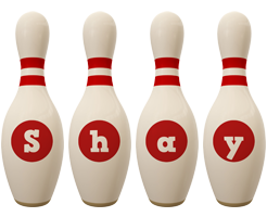 Shay bowling-pin logo