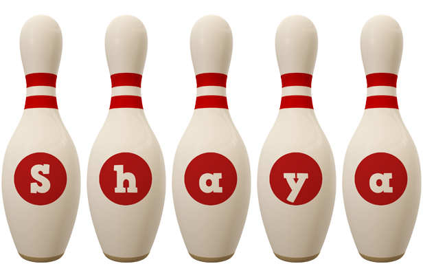 Shaya bowling-pin logo
