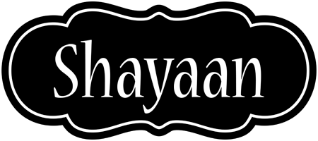 Shayaan welcome logo