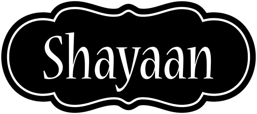 Shayaan welcome logo