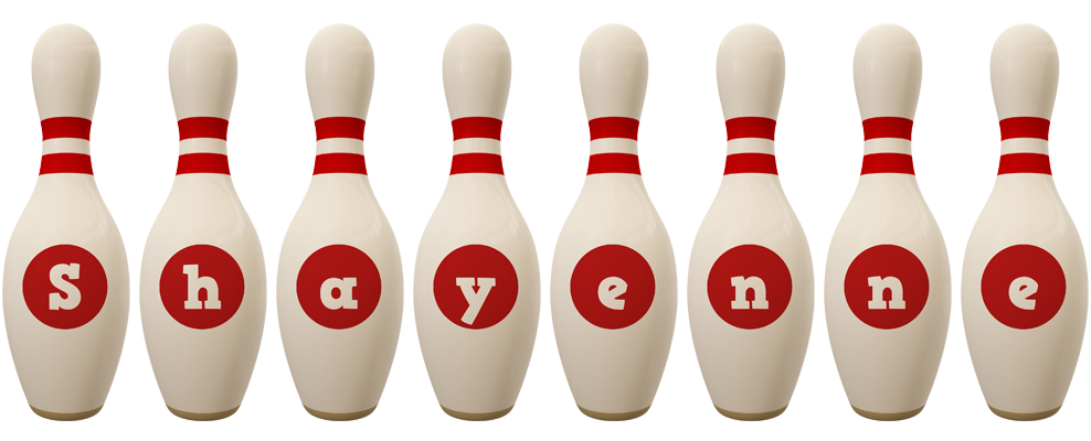 Shayenne bowling-pin logo