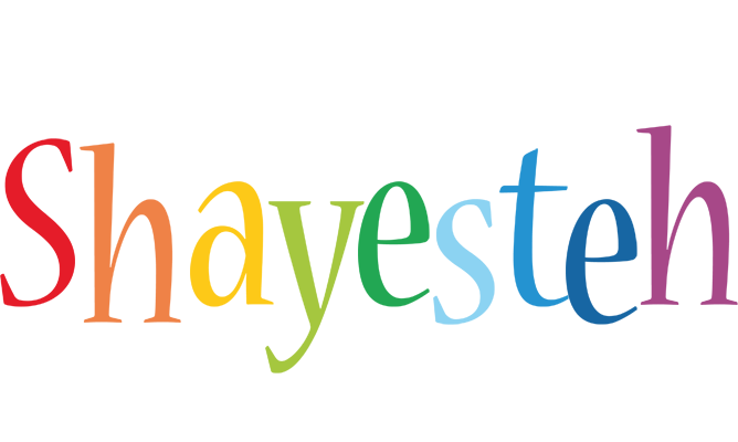 Shayesteh birthday logo