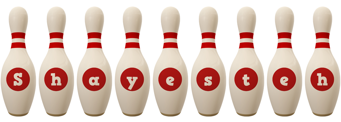 Shayesteh bowling-pin logo