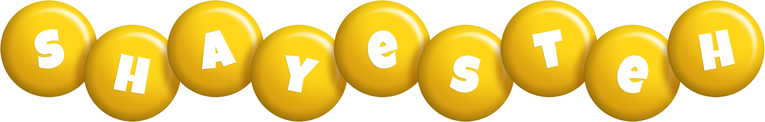 Shayesteh candy-yellow logo