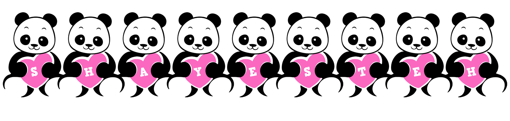 Shayesteh love-panda logo