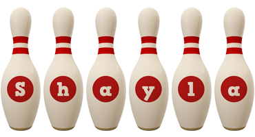 Shayla bowling-pin logo