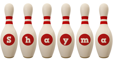 Shayma bowling-pin logo
