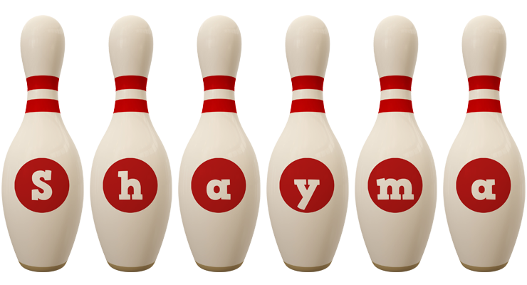 Shayma bowling-pin logo