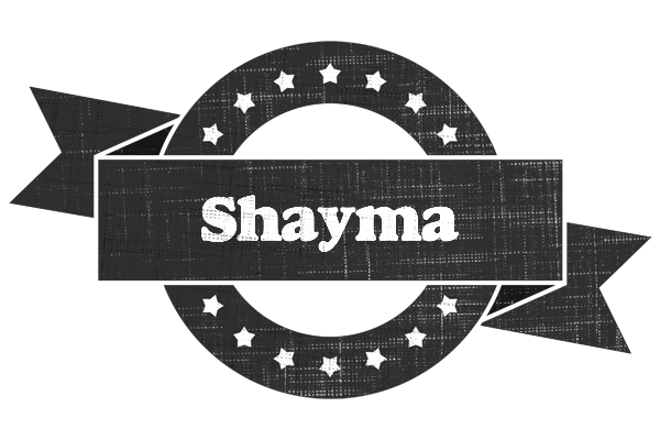Shayma grunge logo