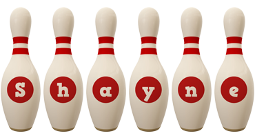 Shayne bowling-pin logo