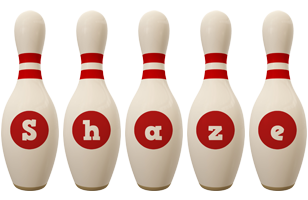 Shaze bowling-pin logo