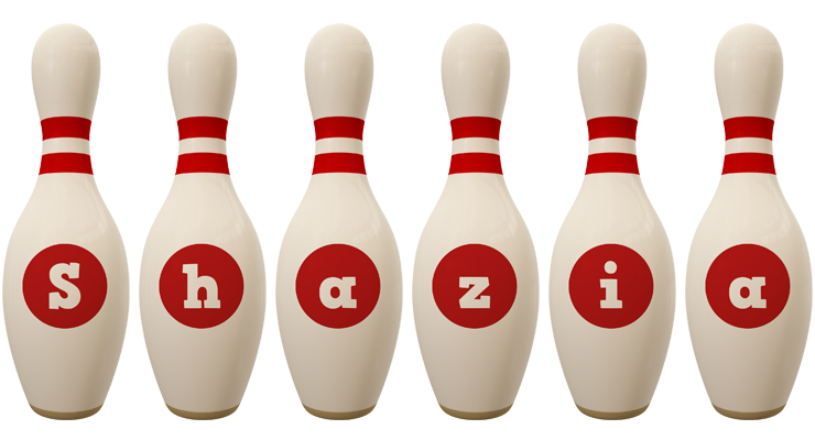 Shazia bowling-pin logo