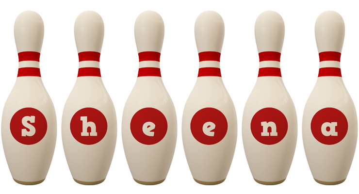 Sheena bowling-pin logo