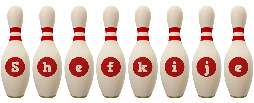 Shefkije bowling-pin logo