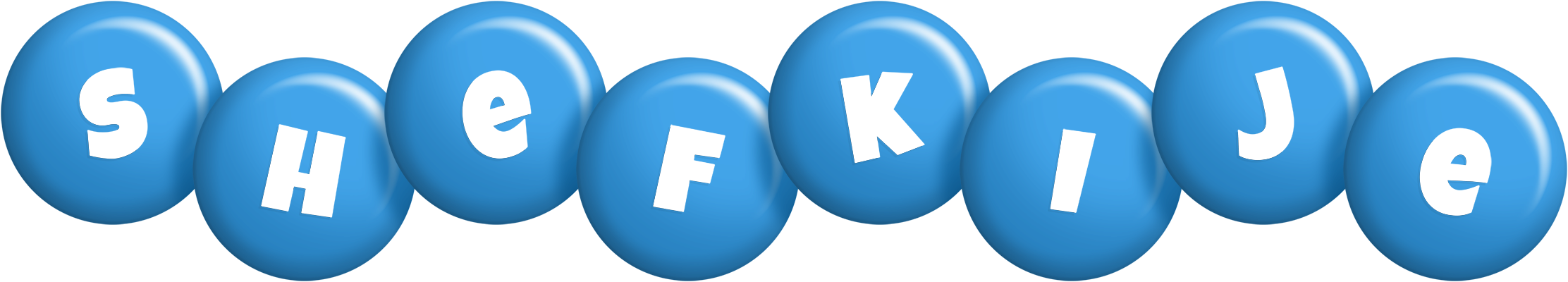 Shefkije candy-blue logo