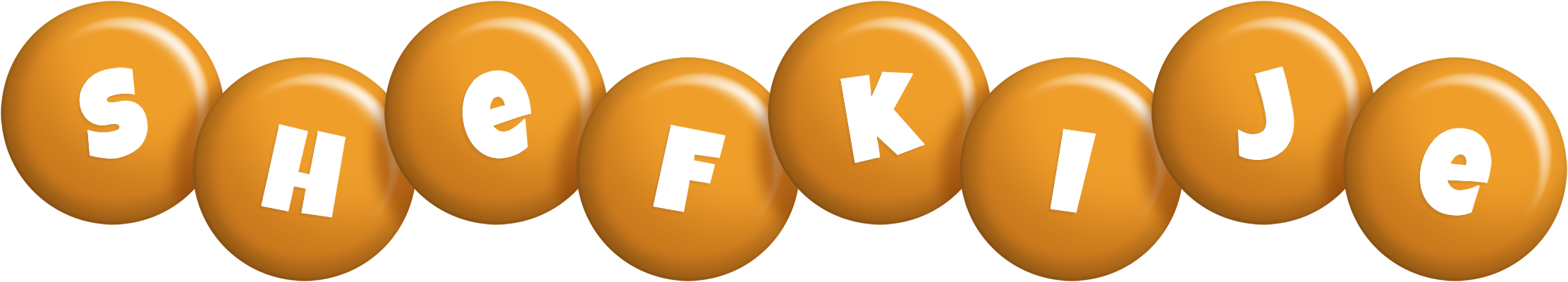 Shefkije candy-orange logo