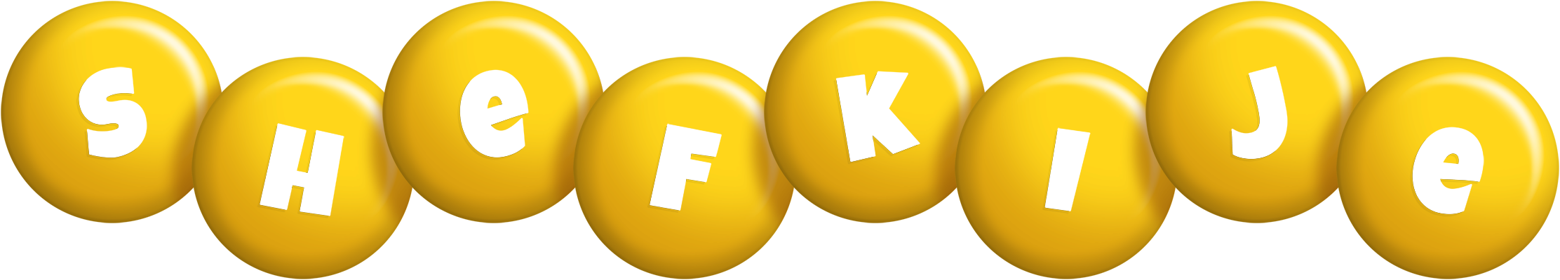 Shefkije candy-yellow logo