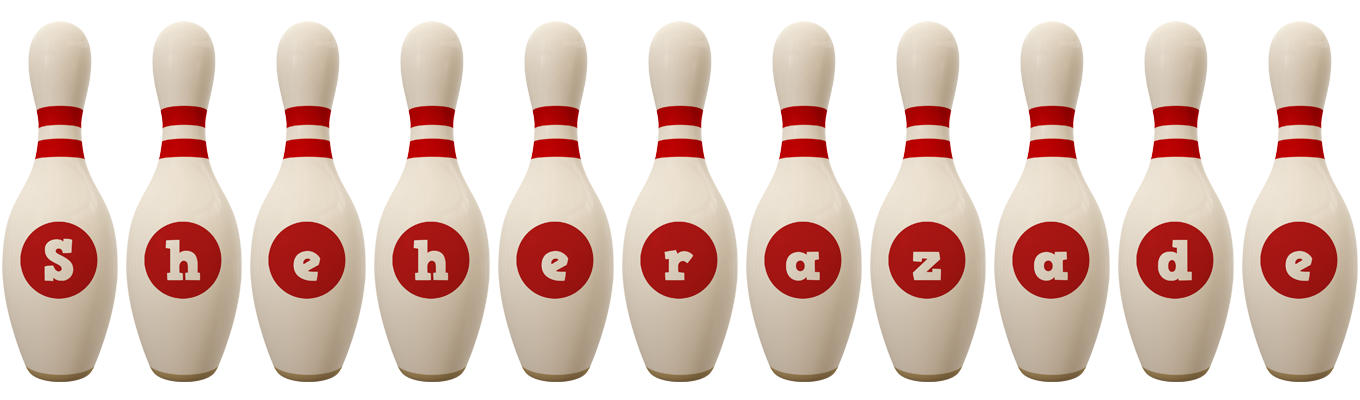 Sheherazade bowling-pin logo