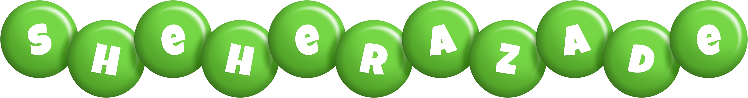 Sheherazade candy-green logo