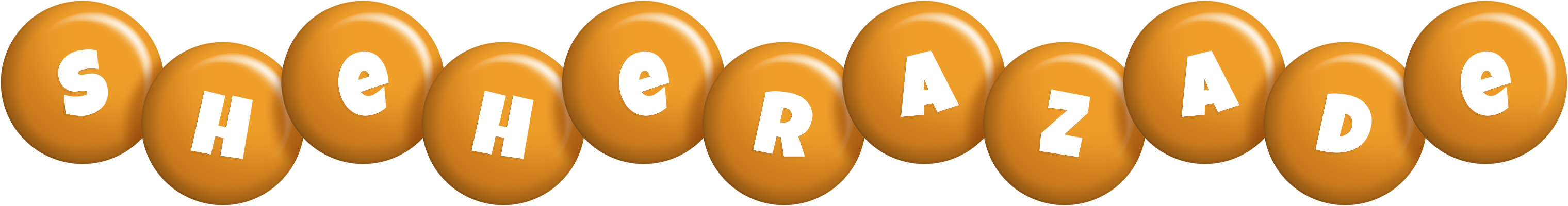 Sheherazade candy-orange logo