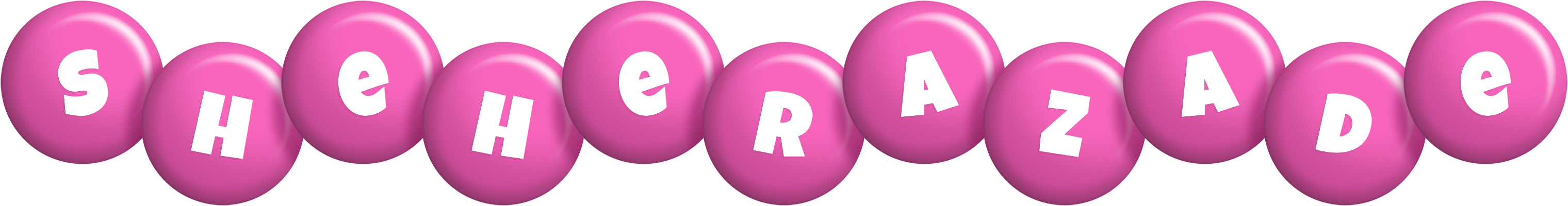 Sheherazade candy-pink logo