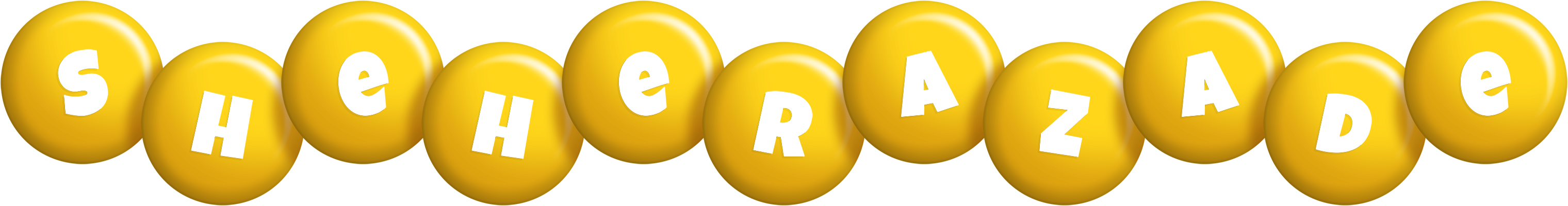 Sheherazade candy-yellow logo