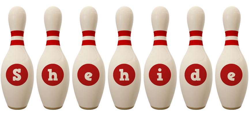 Shehide bowling-pin logo