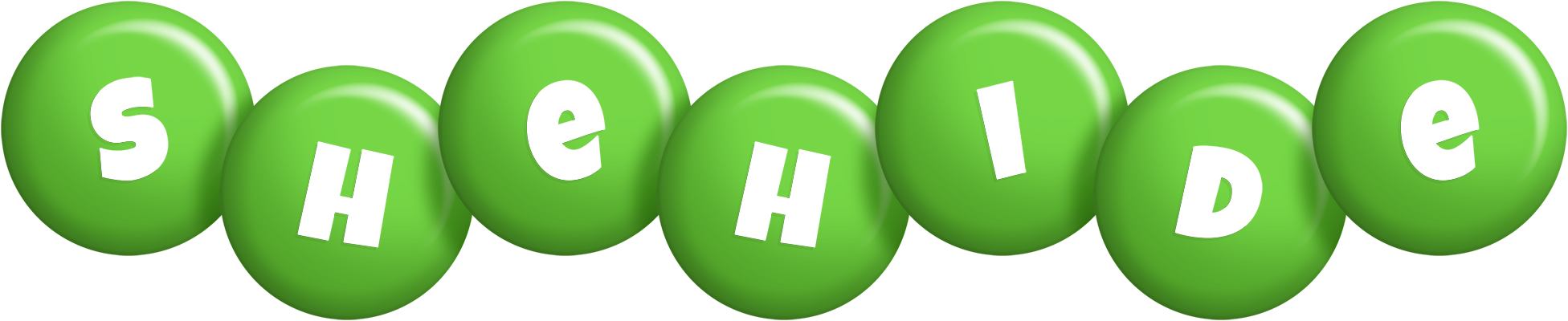 Shehide candy-green logo