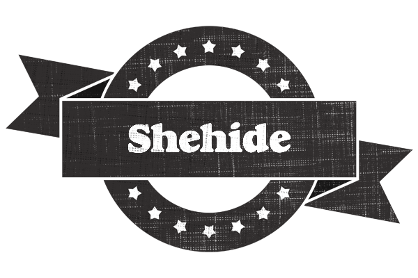 Shehide grunge logo
