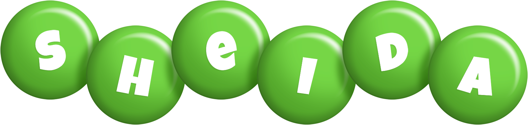 Sheida candy-green logo