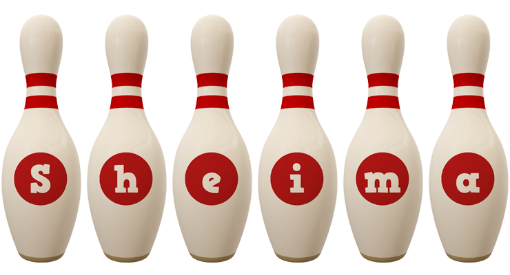Sheima bowling-pin logo