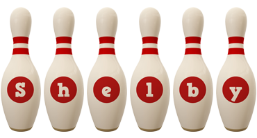 Shelby bowling-pin logo