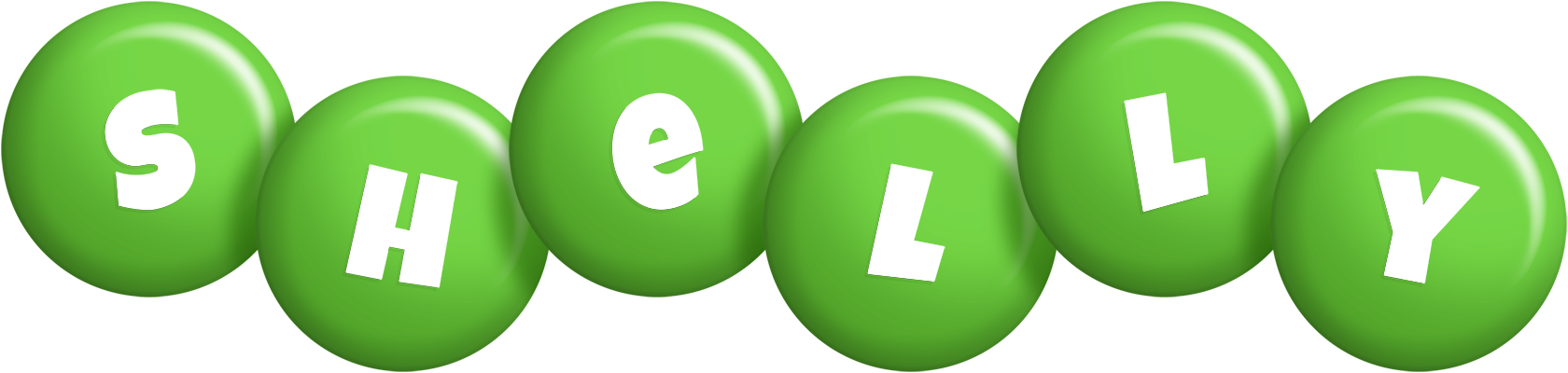 Shelly candy-green logo