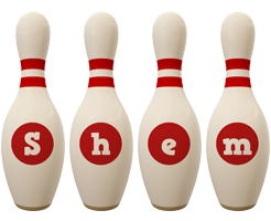Shem bowling-pin logo