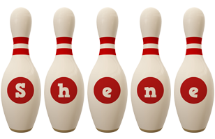 Shene bowling-pin logo