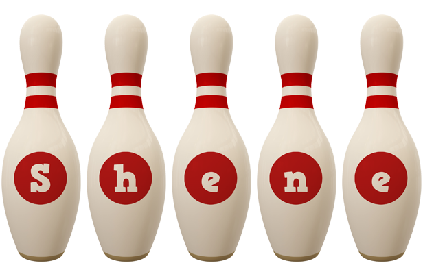 Shene bowling-pin logo