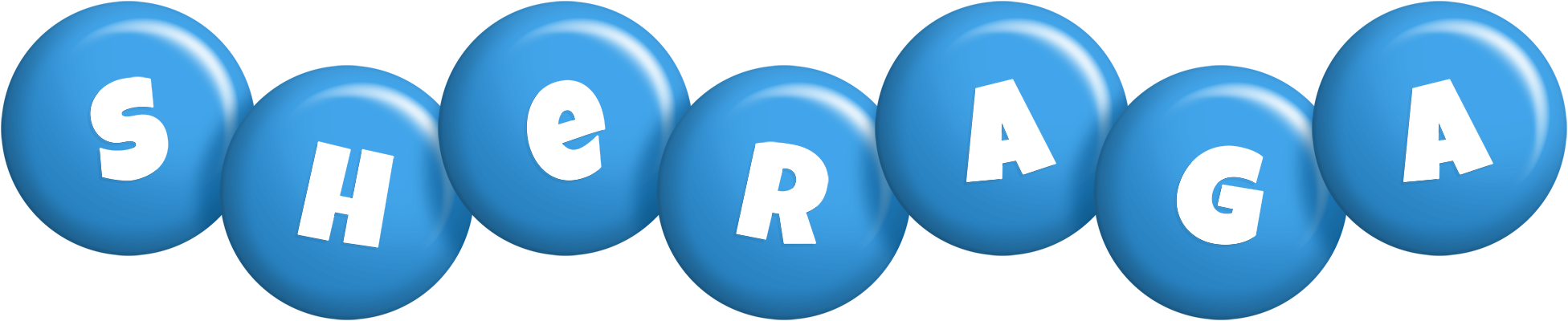 Sheraga candy-blue logo