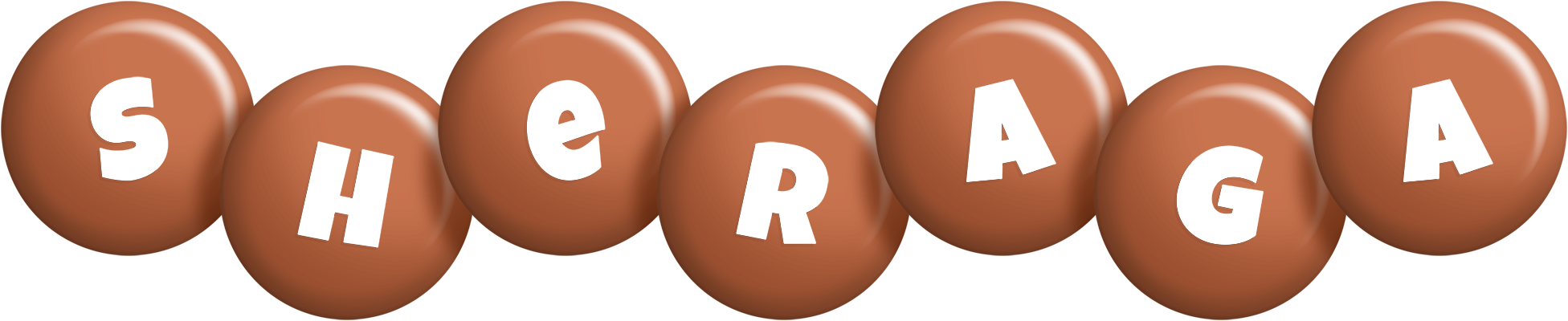 Sheraga candy-brown logo