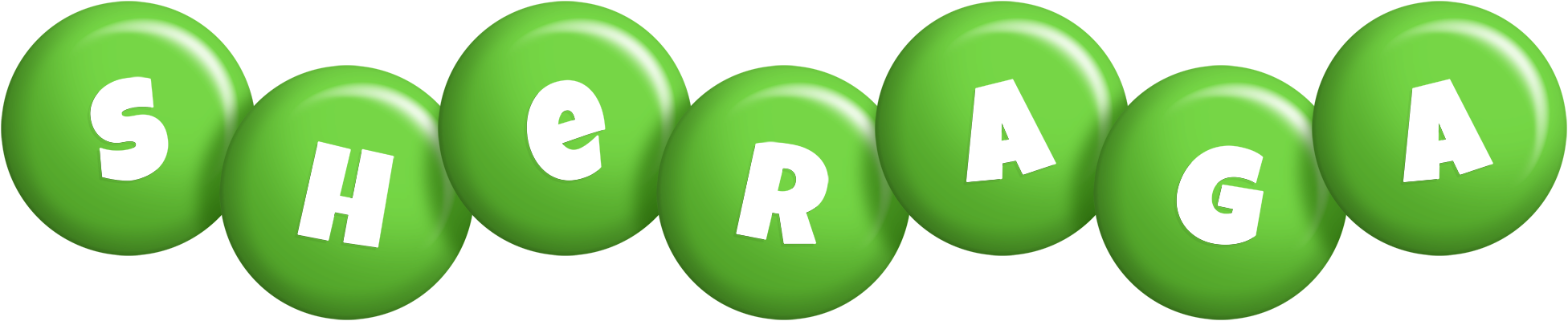 Sheraga candy-green logo