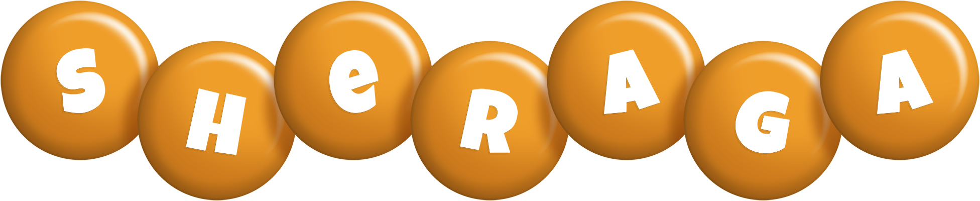 Sheraga candy-orange logo