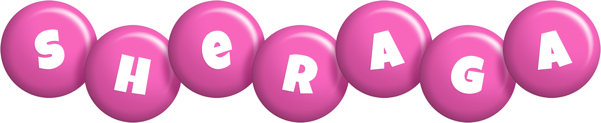 Sheraga candy-pink logo