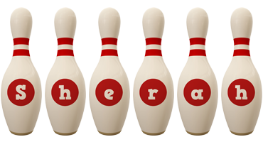 Sherah bowling-pin logo