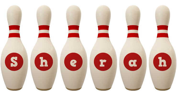 Sherah bowling-pin logo