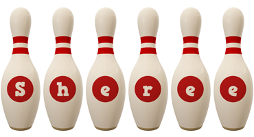 Sheree bowling-pin logo