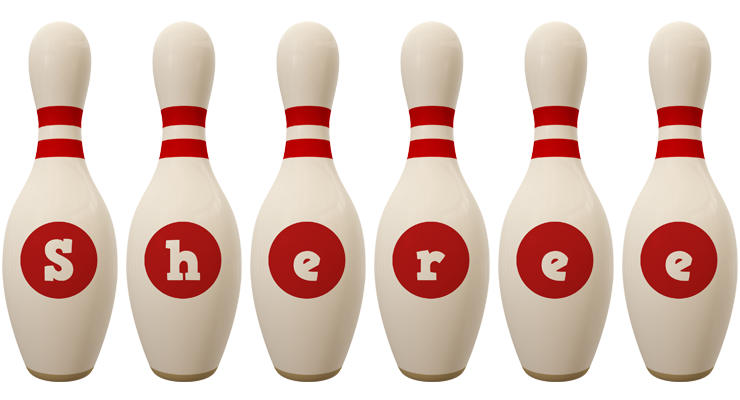 Sheree bowling-pin logo