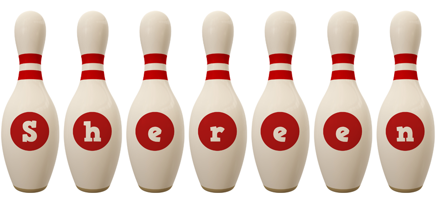 Shereen bowling-pin logo