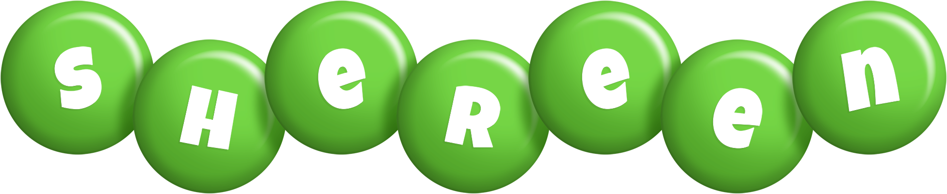 Shereen candy-green logo